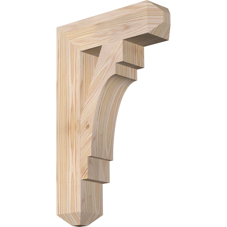 Ekena Millwork Merced Craftsman Smooth Bracket, Douglas Fir, 3 1/2"W x 14"D x 22"H BKT04X14X22MRC04SDF